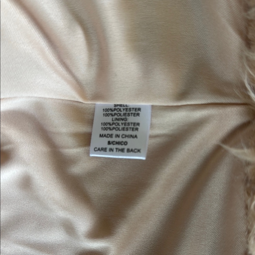 Love Tree Faux Fur Jacket in Cream - Picture 4 of 6